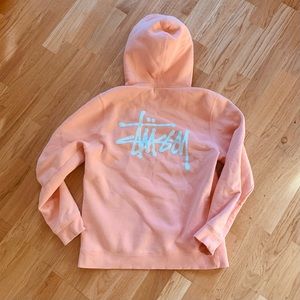 SOLD Stussy Basic Hoodie - Medium - Salmon Pink